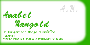 amabel mangold business card